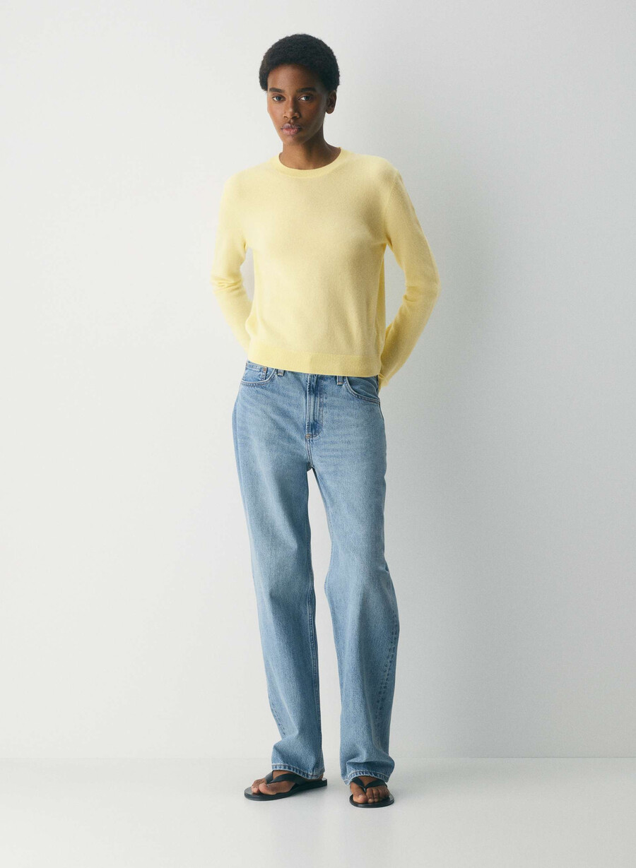 maglione touchstone in cashmere nudo lemonade