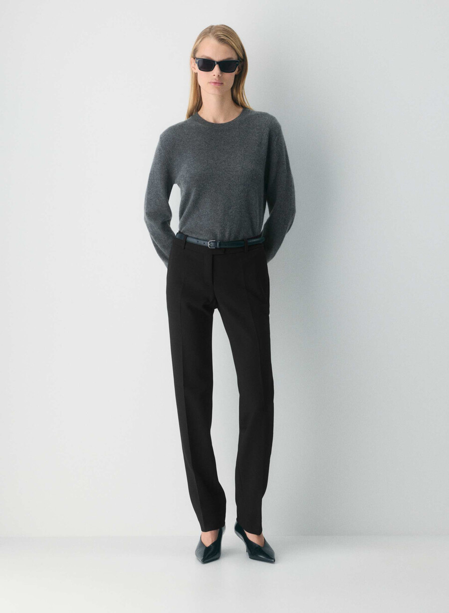 maglione touchstone in cashmere nudo heather charcoal