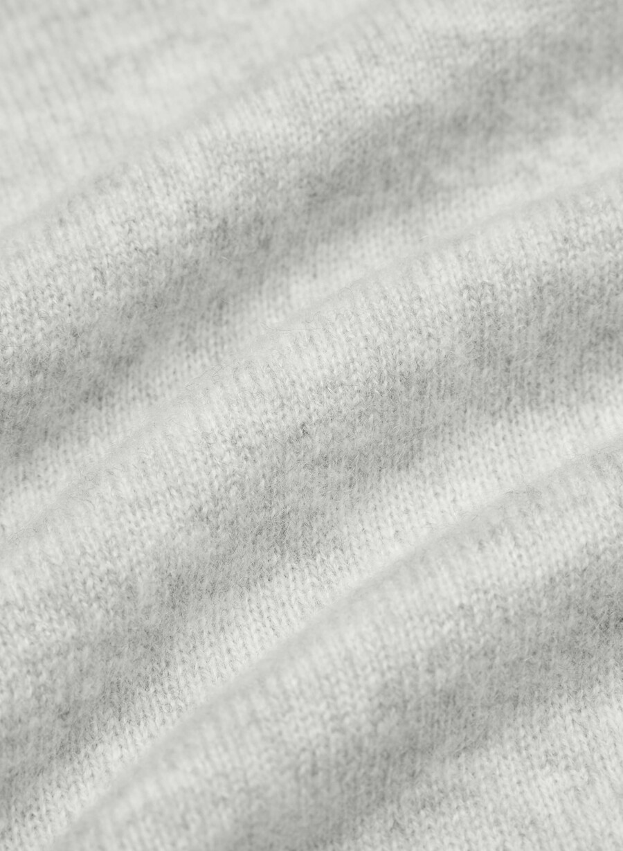 gilet in maglia monogramma bare cashmere heather chrome
