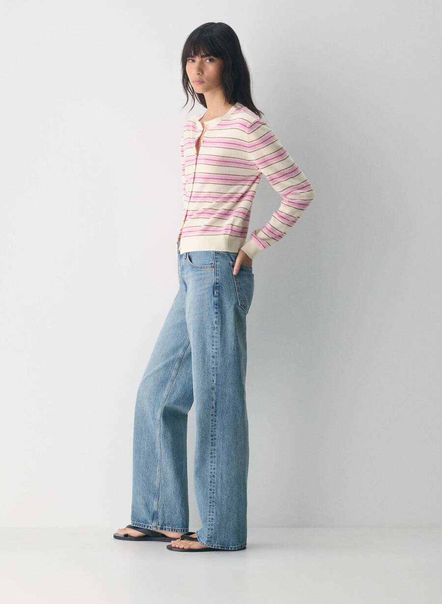 cardigan bare cashmere exemplar lght brch jlybn pnk