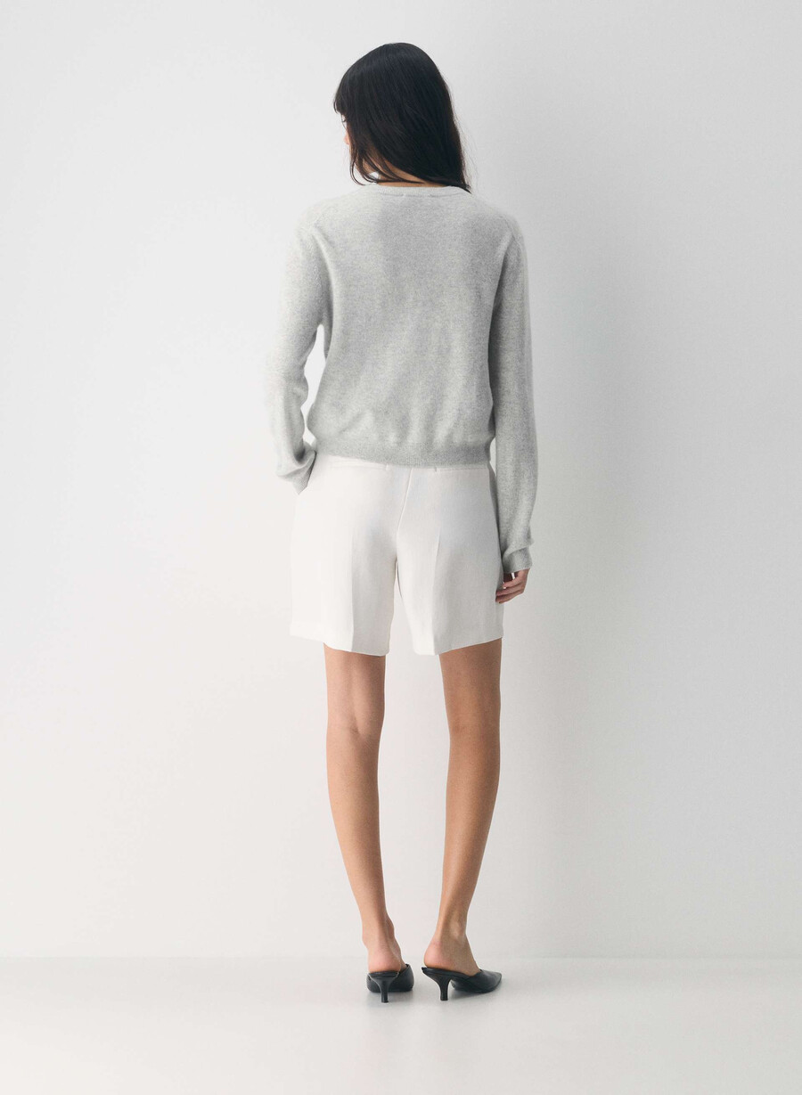 cardigan bare cashmere exemplar heather chrome