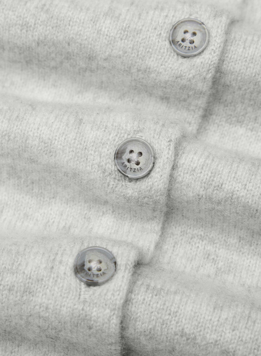 cardigan bare cashmere exemplar heather chrome