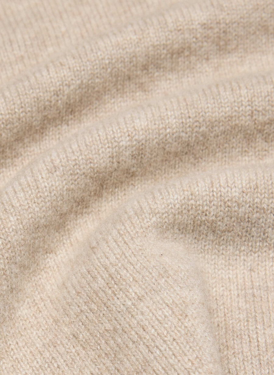 maglione essential cashmere relaxed con scollo a v non tinto hthr nmd taupe