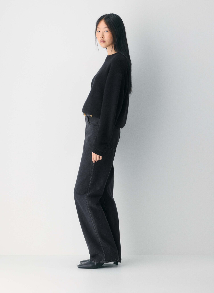 maglione essential cashmere relic nero