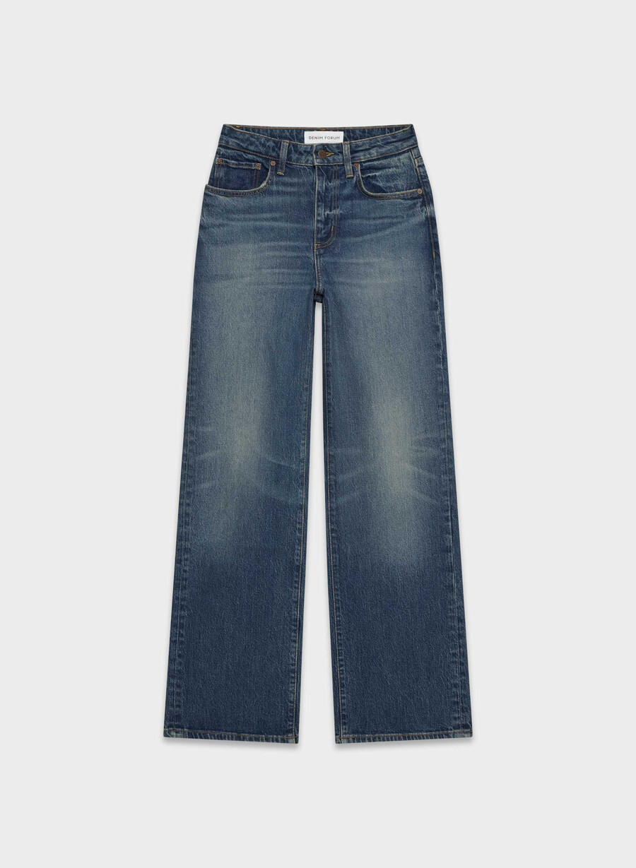 denim forum remy curve-fit hi-rise wide jean vintage blu scuro