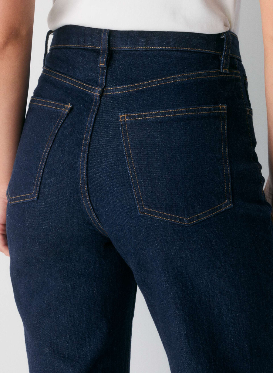 denim forum remy curve-fit hi-rise wide jean vintage blu scuro
