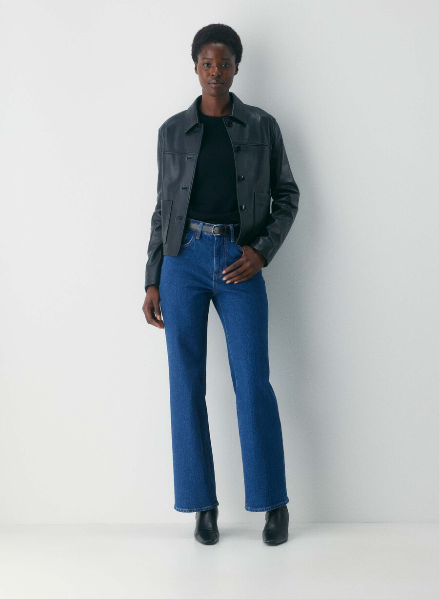 denim forum remy curve-fit hi-rise wide jean blu medio vero