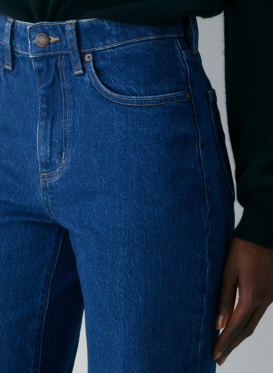 denim forum remy curve-fit hi-rise wide jean blu medio vero