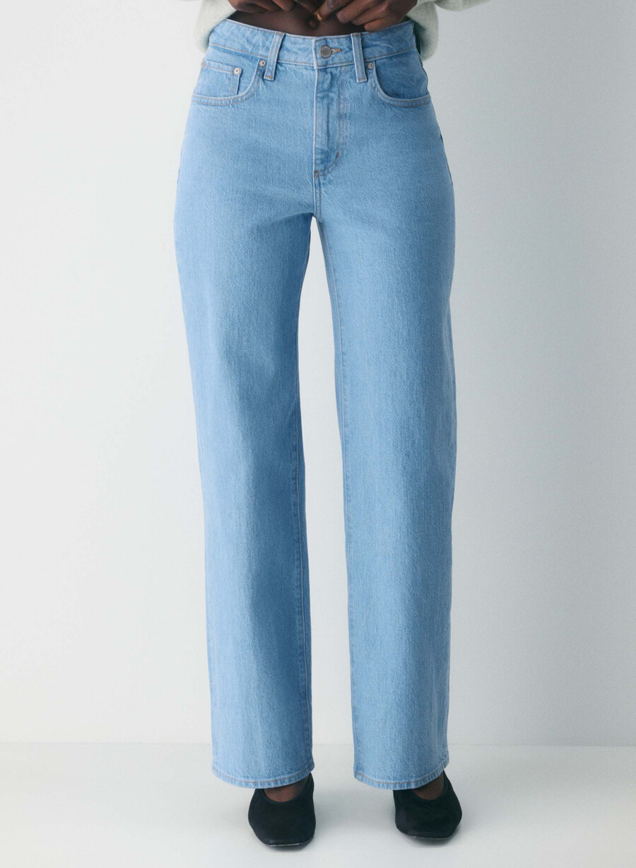 denim forum remy curve-fit hi-rise wide jean true super light blu