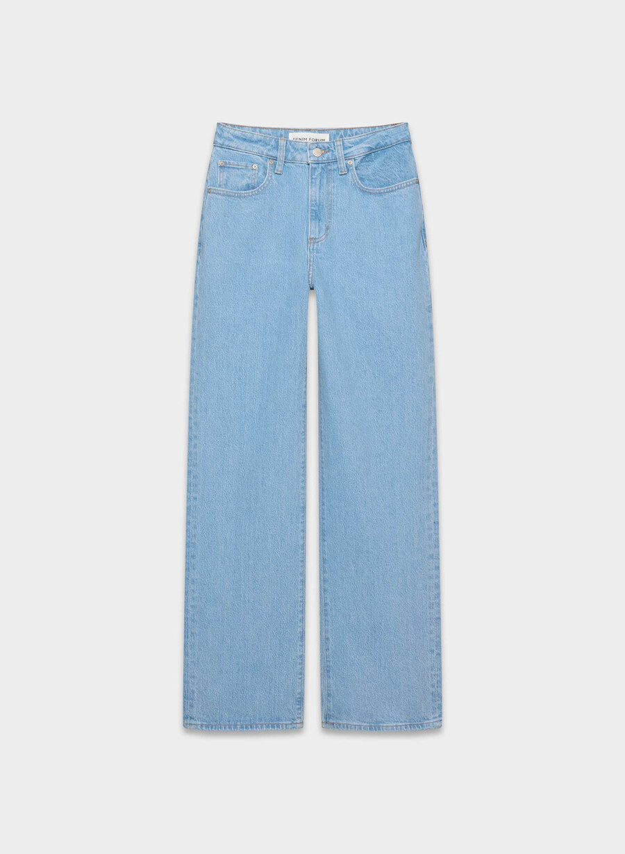 denim forum remy curve-fit hi-rise wide jean true super light blu