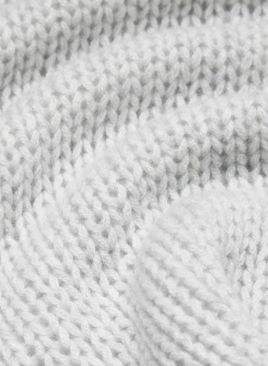 maglione oversize in maglia di cashmere color cromo melange
