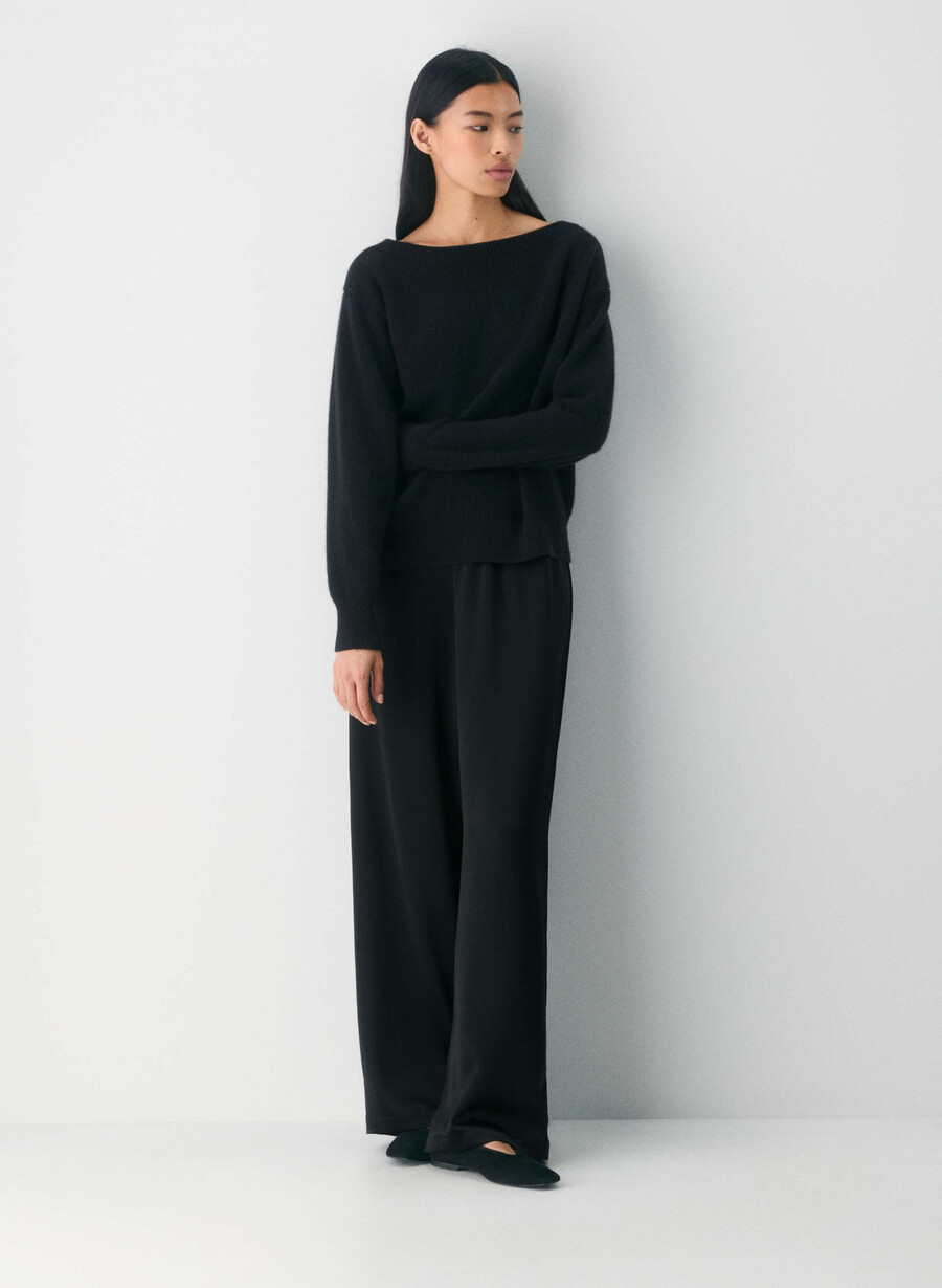 maglione essential cashmere nuance nero