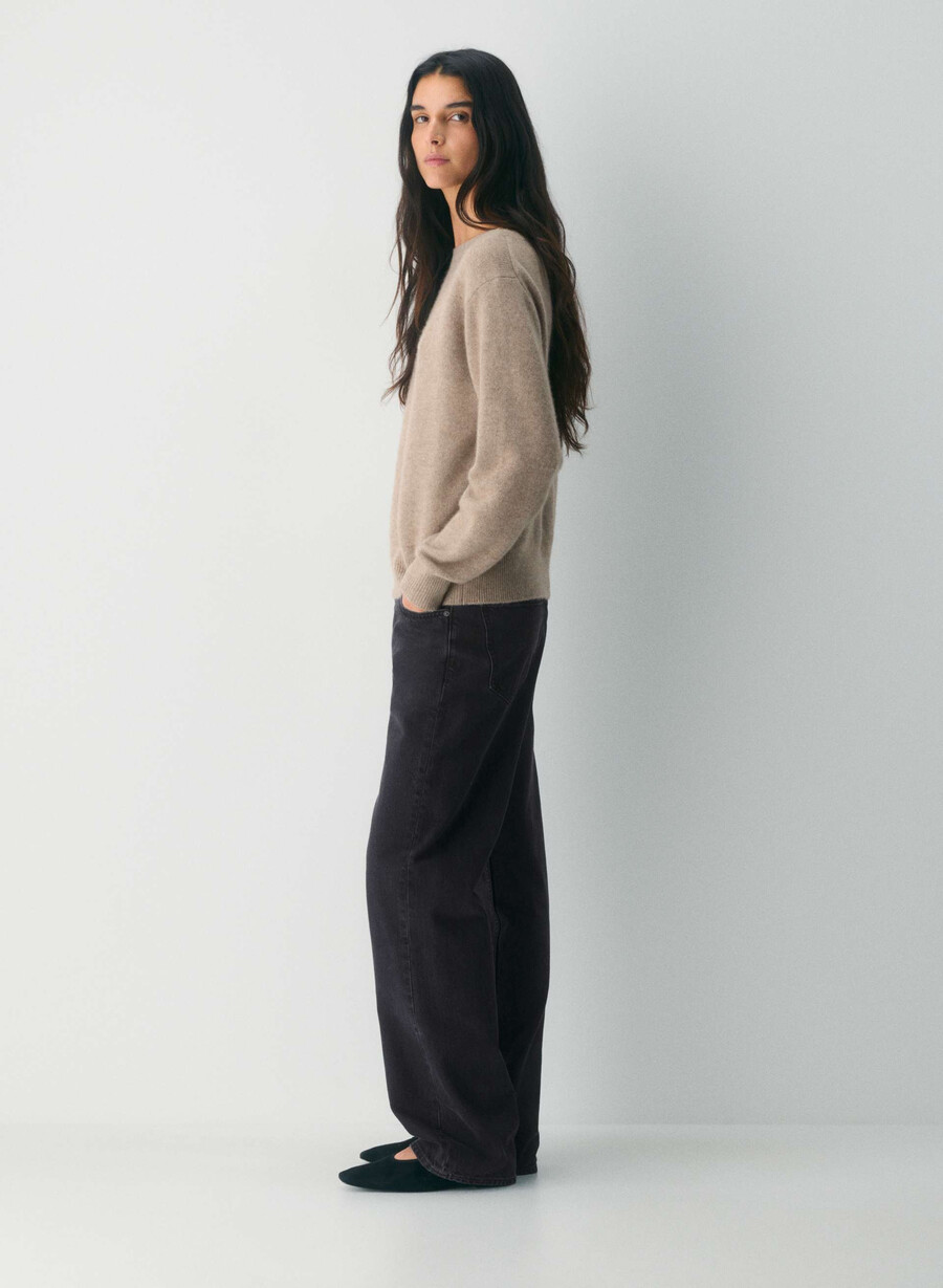 maglione essential cashmere nuance non tinto hthr nmd taupe