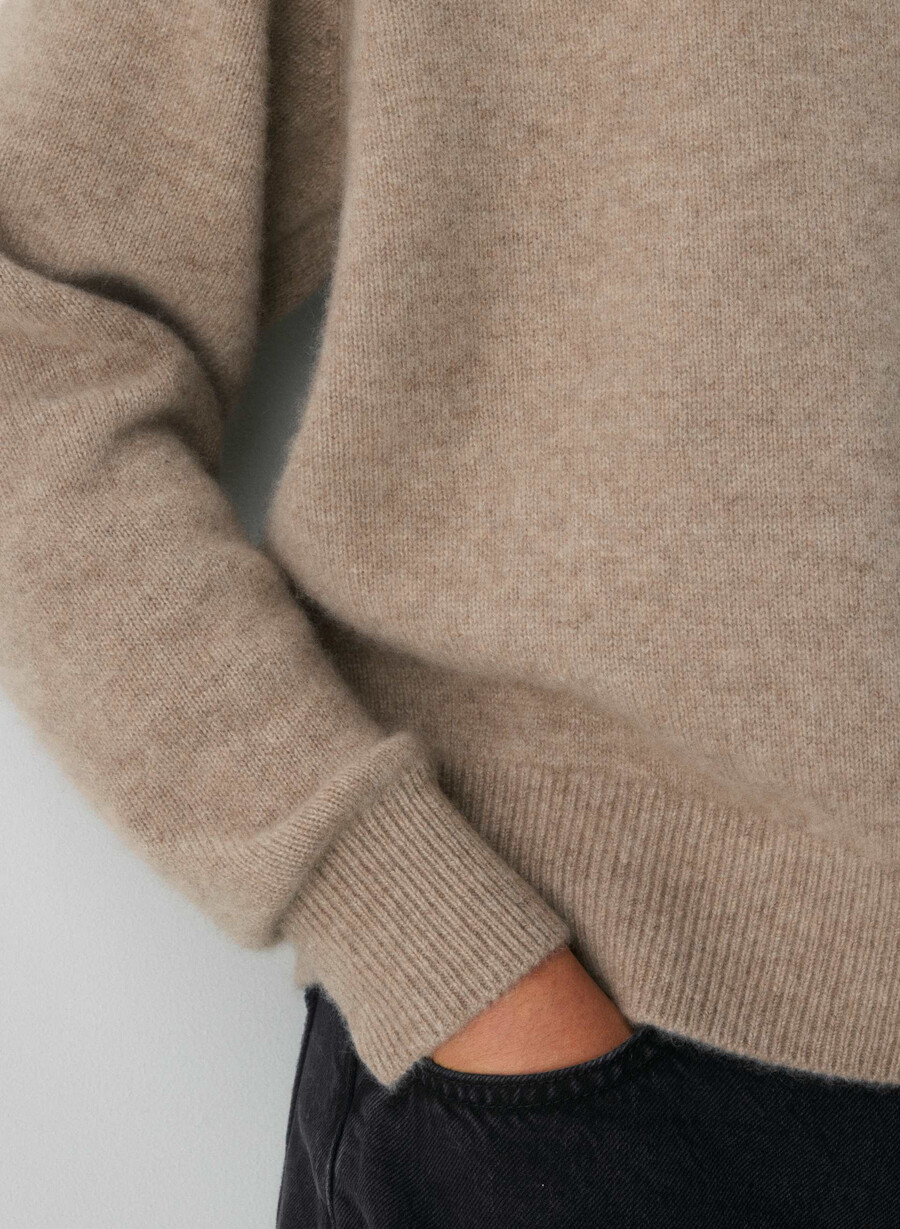 maglione essential cashmere nuance non tinto hthr nmd taupe
