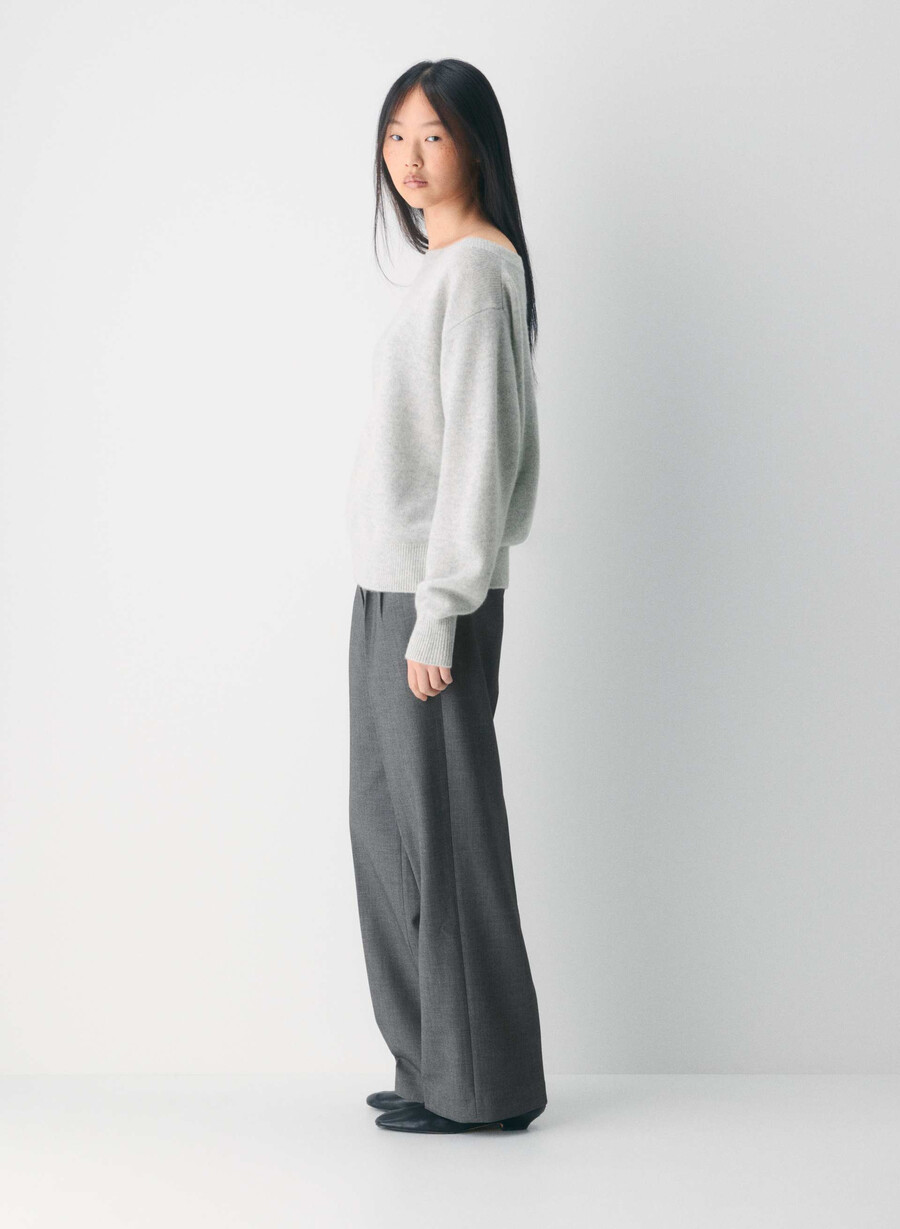 maglione essential cashmere nuance heather chrome