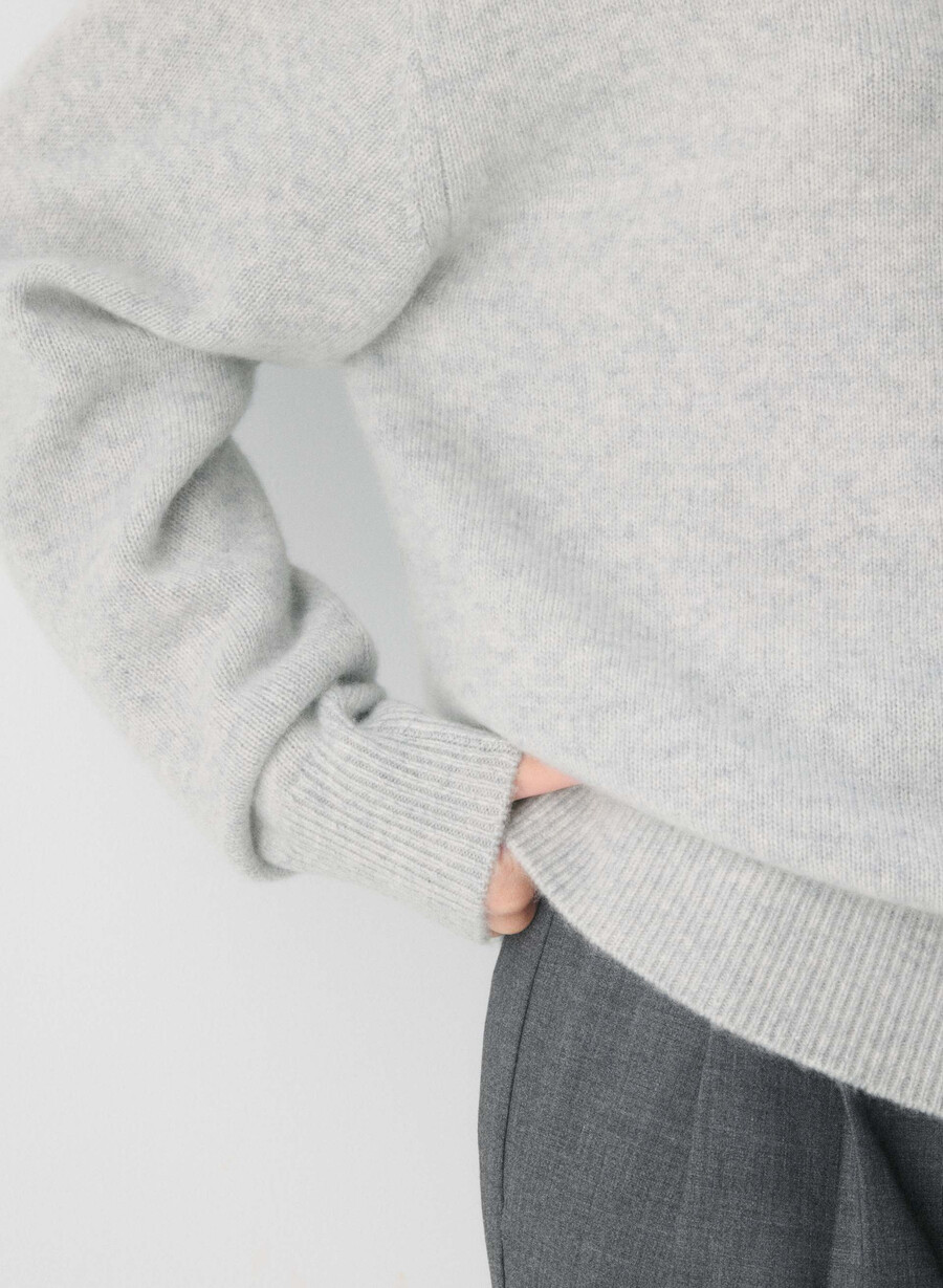 maglione essential cashmere nuance heather chrome