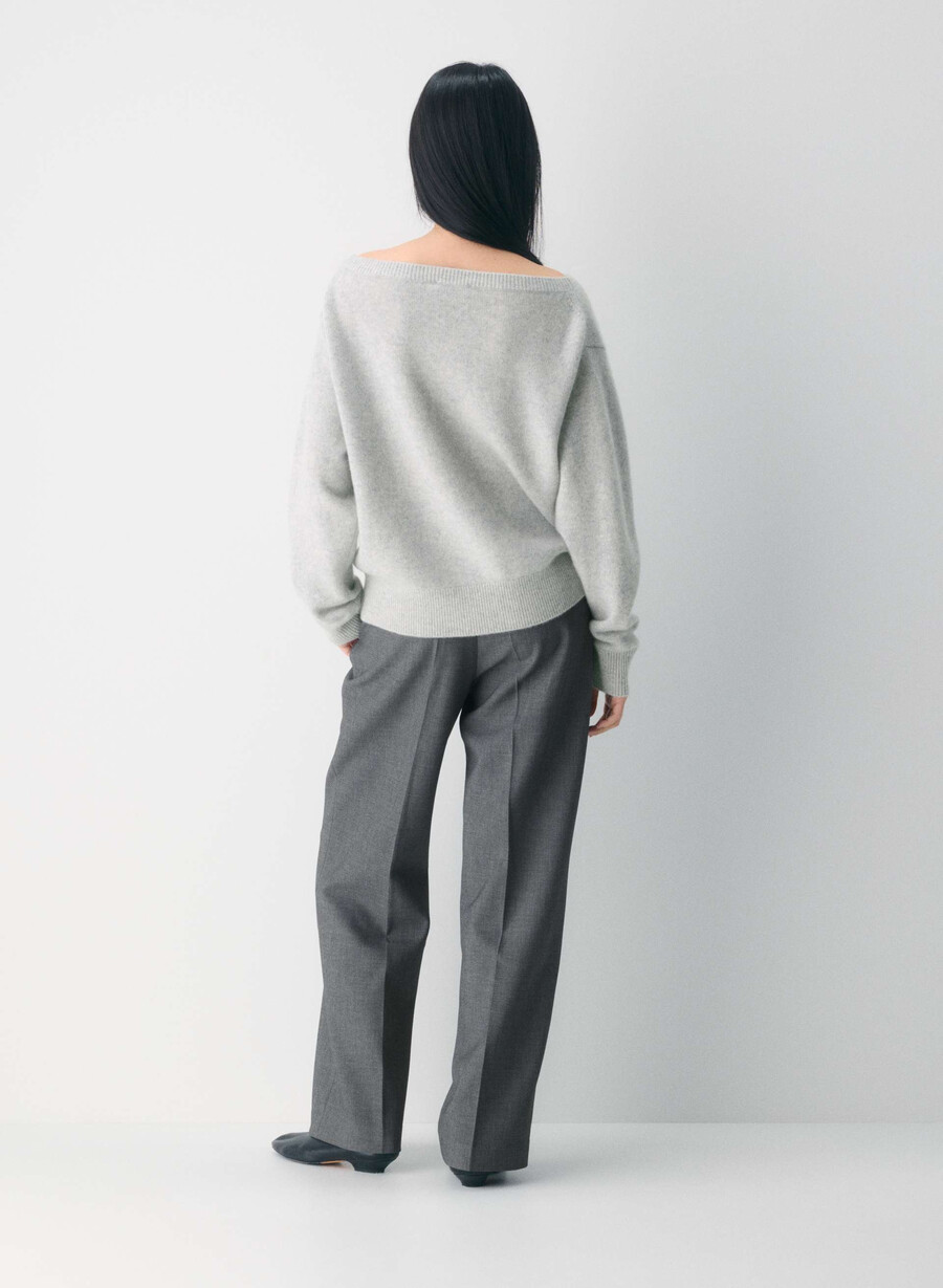 maglione essential cashmere nuance heather chrome