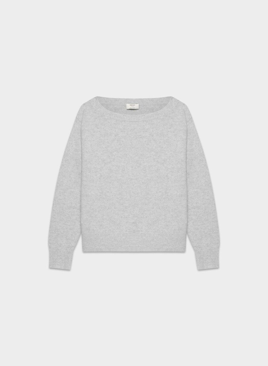 maglione essential cashmere nuance heather chrome