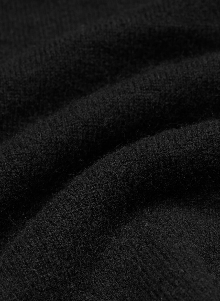 cardigan con scollo a v in cashmere nudo nero