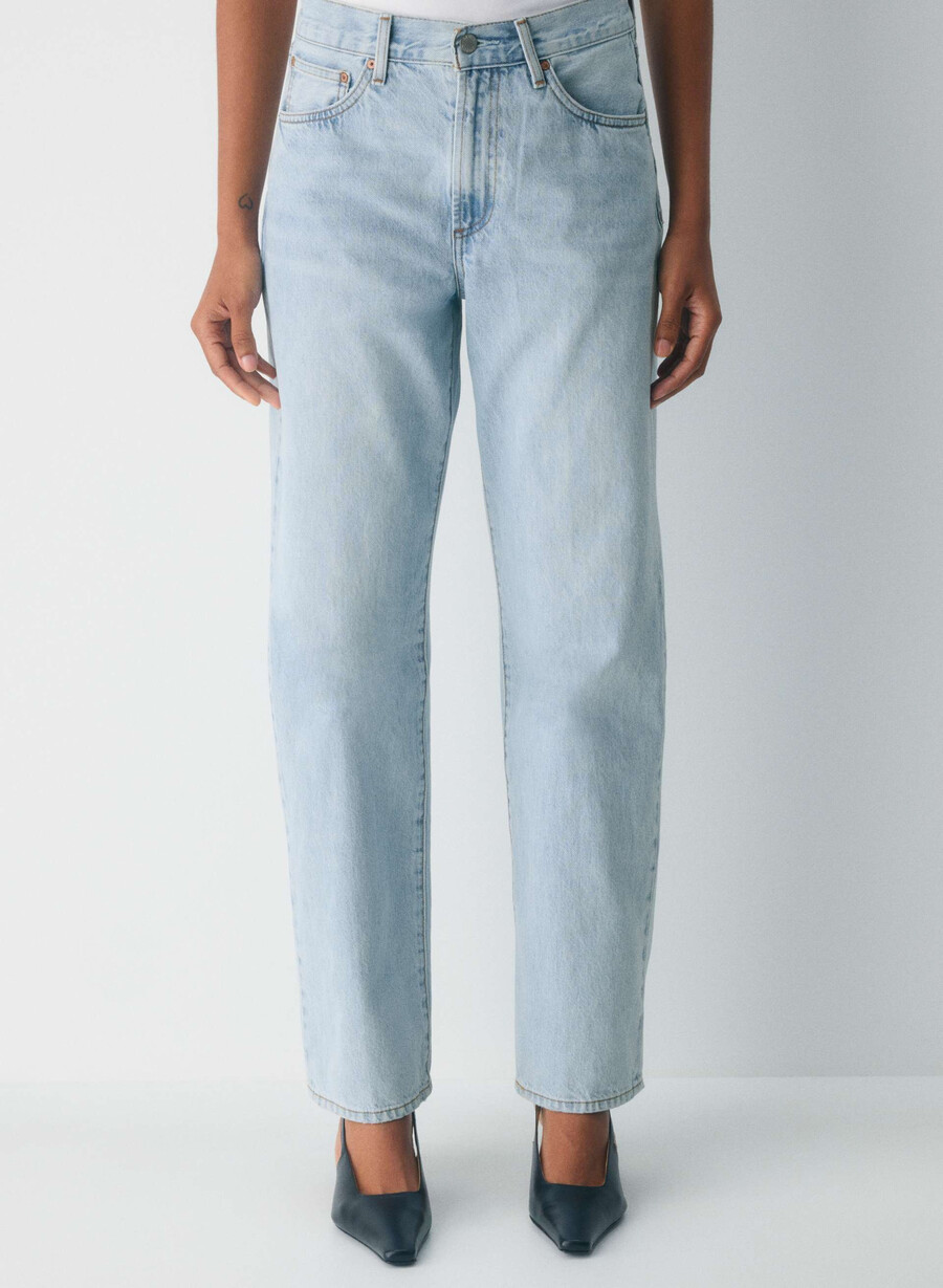 denim forum the 90s marlo hi-rise baggy jean 15 yrs brl thr bleu