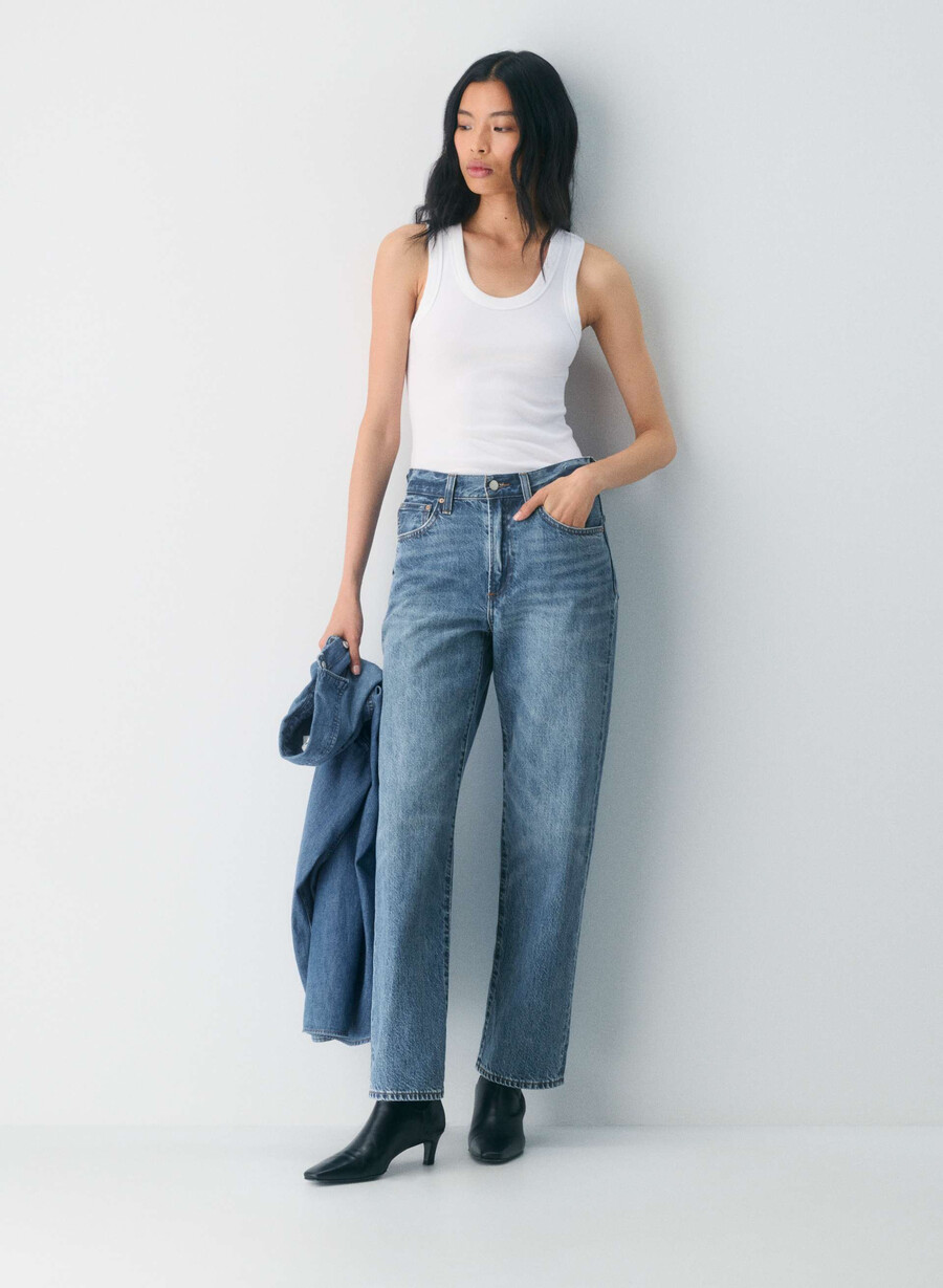 denim forum jeans larghi a vita alta marlo anni 90 5 anni kiss n tell bl