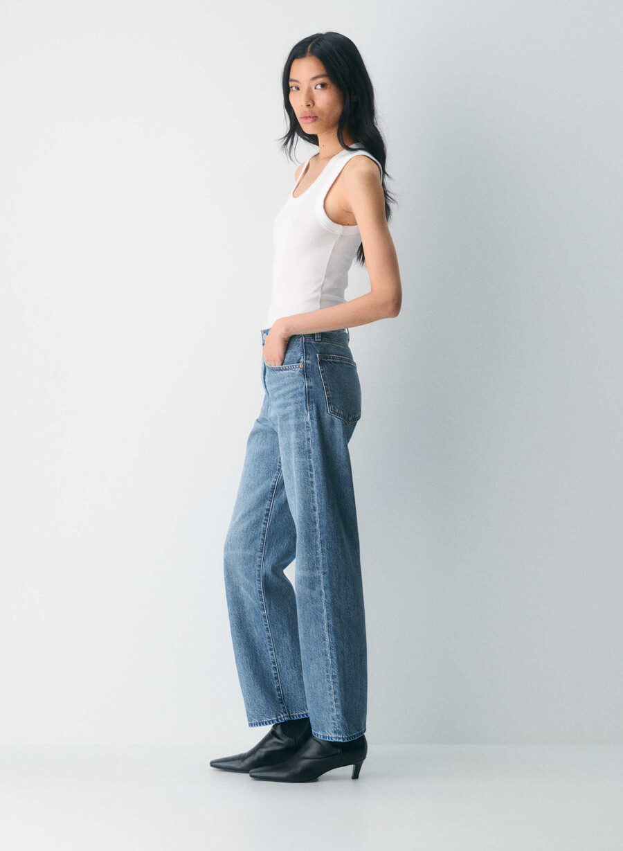 denim forum jeans larghi a vita alta marlo anni 90 5 anni kiss n tell bl