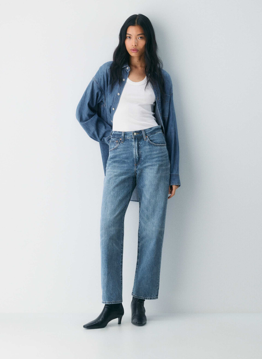 denim forum jeans larghi a vita alta marlo anni 90 5 anni kiss n tell bl