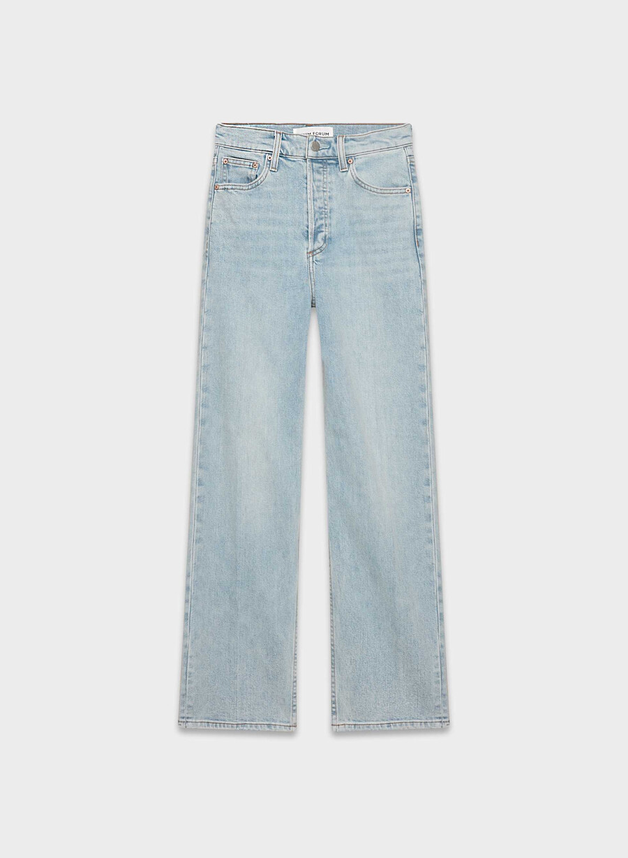 denim forum the arlo hi-rise straight jean 15 yrs brl thr bleu