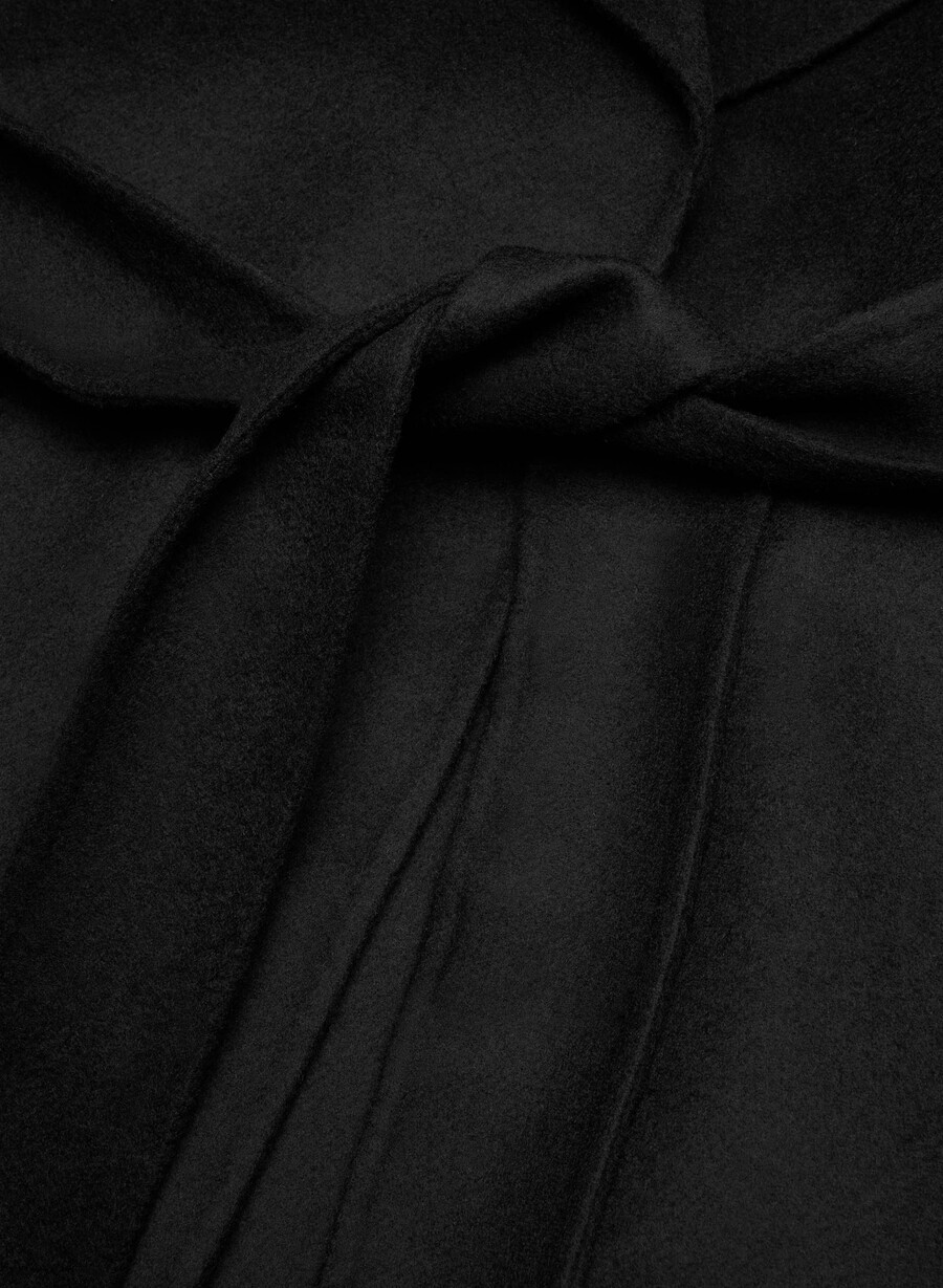 cappotto portfolio double face - lana e cashmere luxe nero