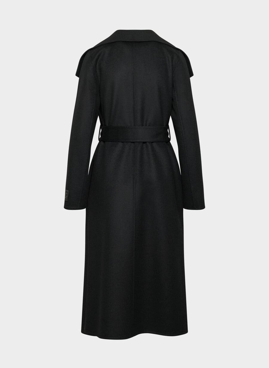 cappotto portfolio double face - lana e cashmere luxe nero