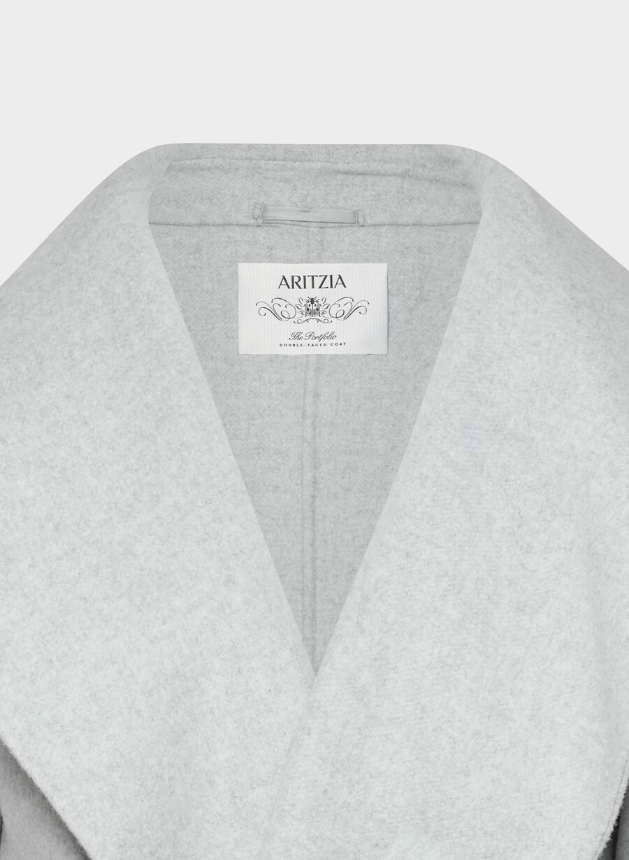 cappotto portfolio double face - luxe wool cashmere heather chrome