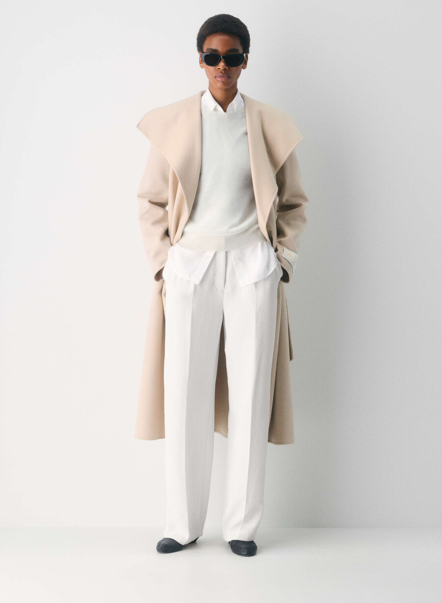 cappotto portfolio double face - luxe wool cashmere heather chrome