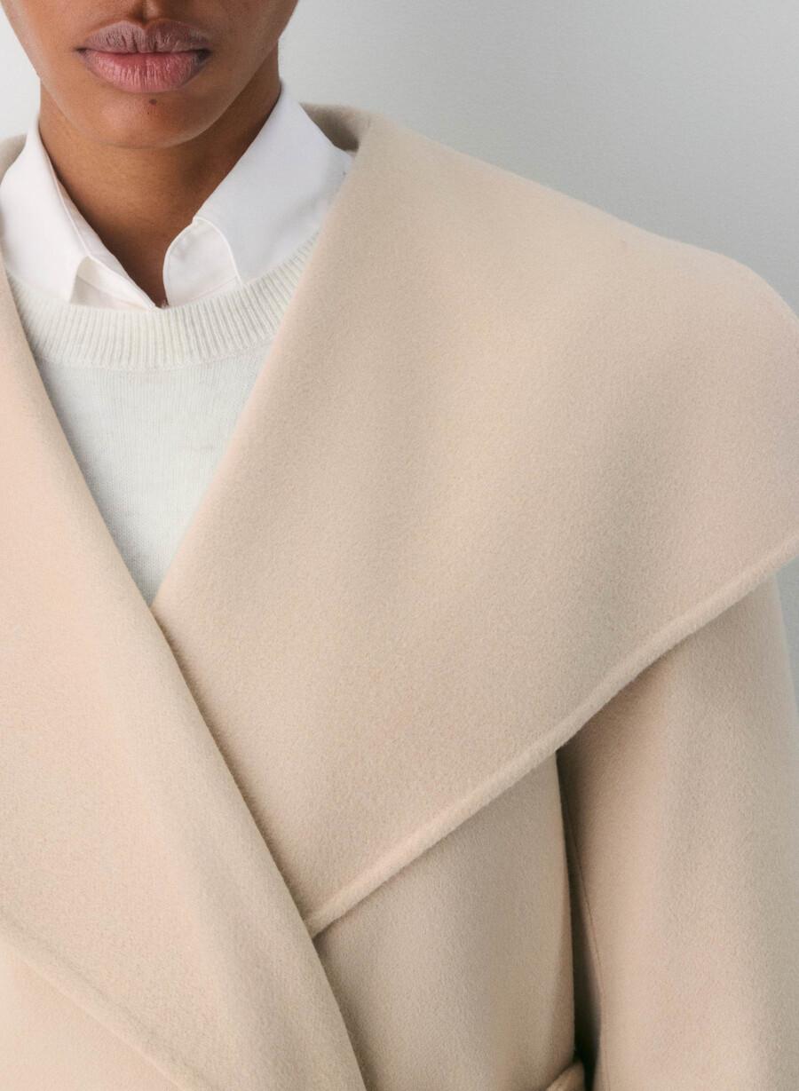 cappotto portfolio double face - luxe wool cashmere heather chrome