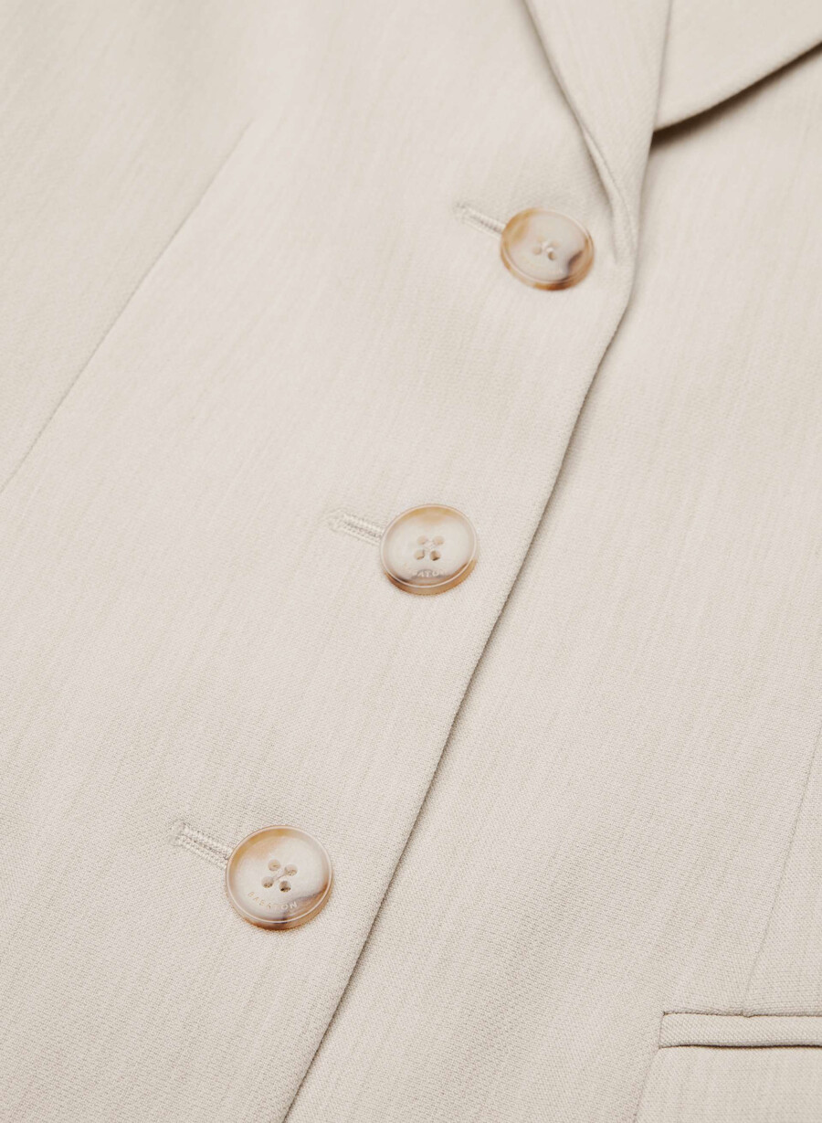 standout blazer - ressential heather matte pearl