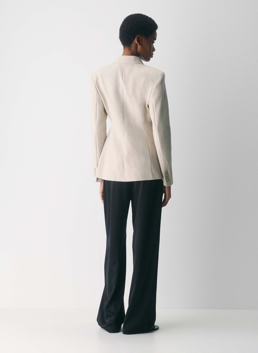 standout blazer - ressential heather matte pearl