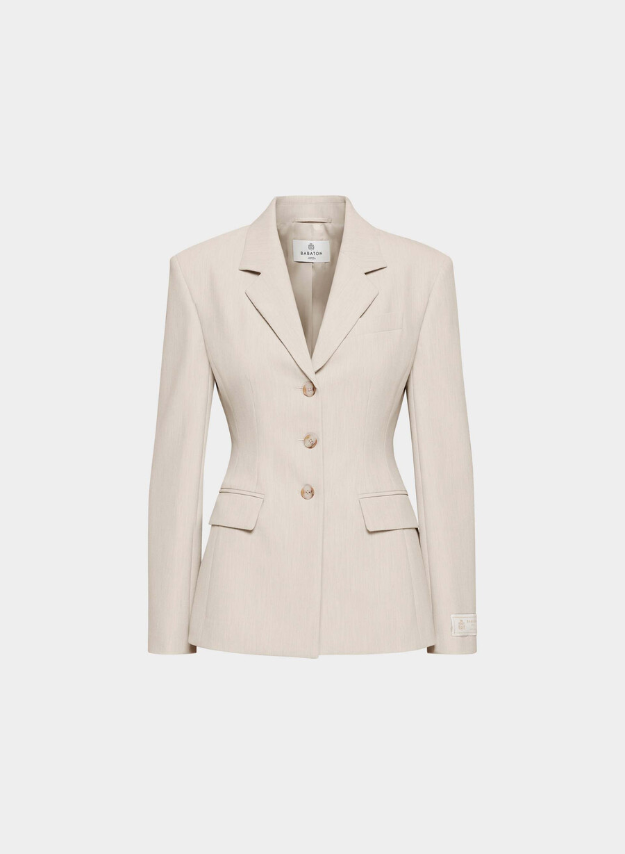 standout blazer - ressential heather matte pearl