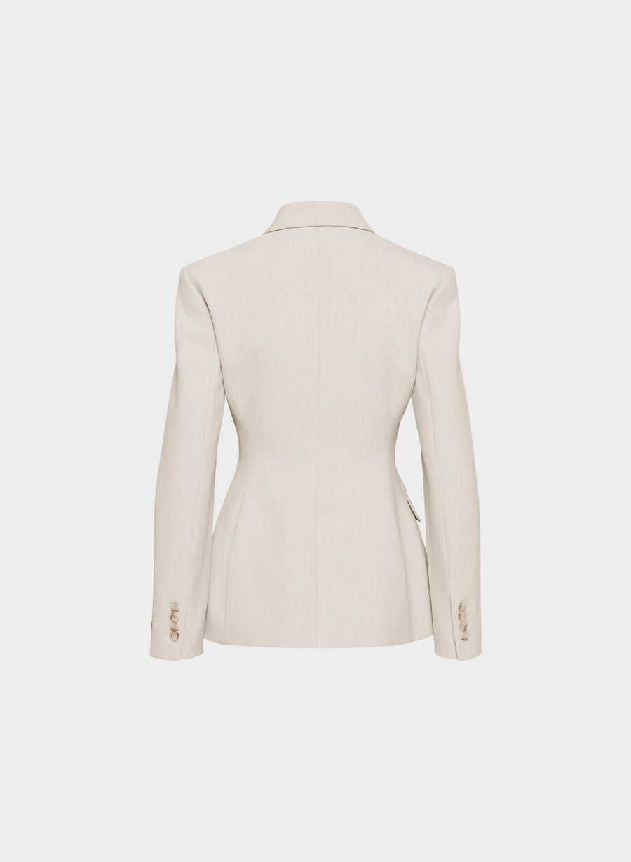 standout blazer - ressential heather matte pearl
