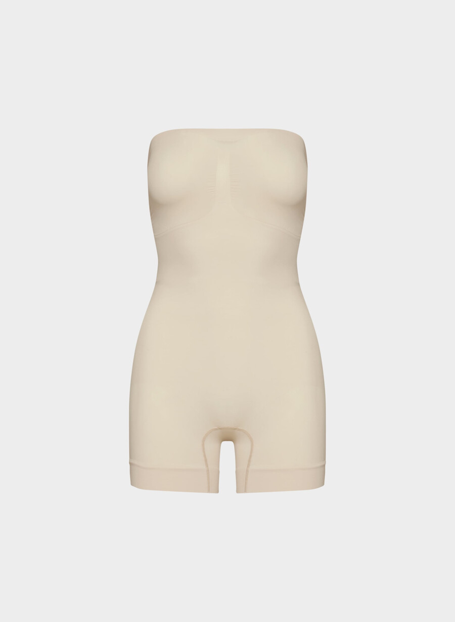 shapeenhance tuta senza spalline sabbia