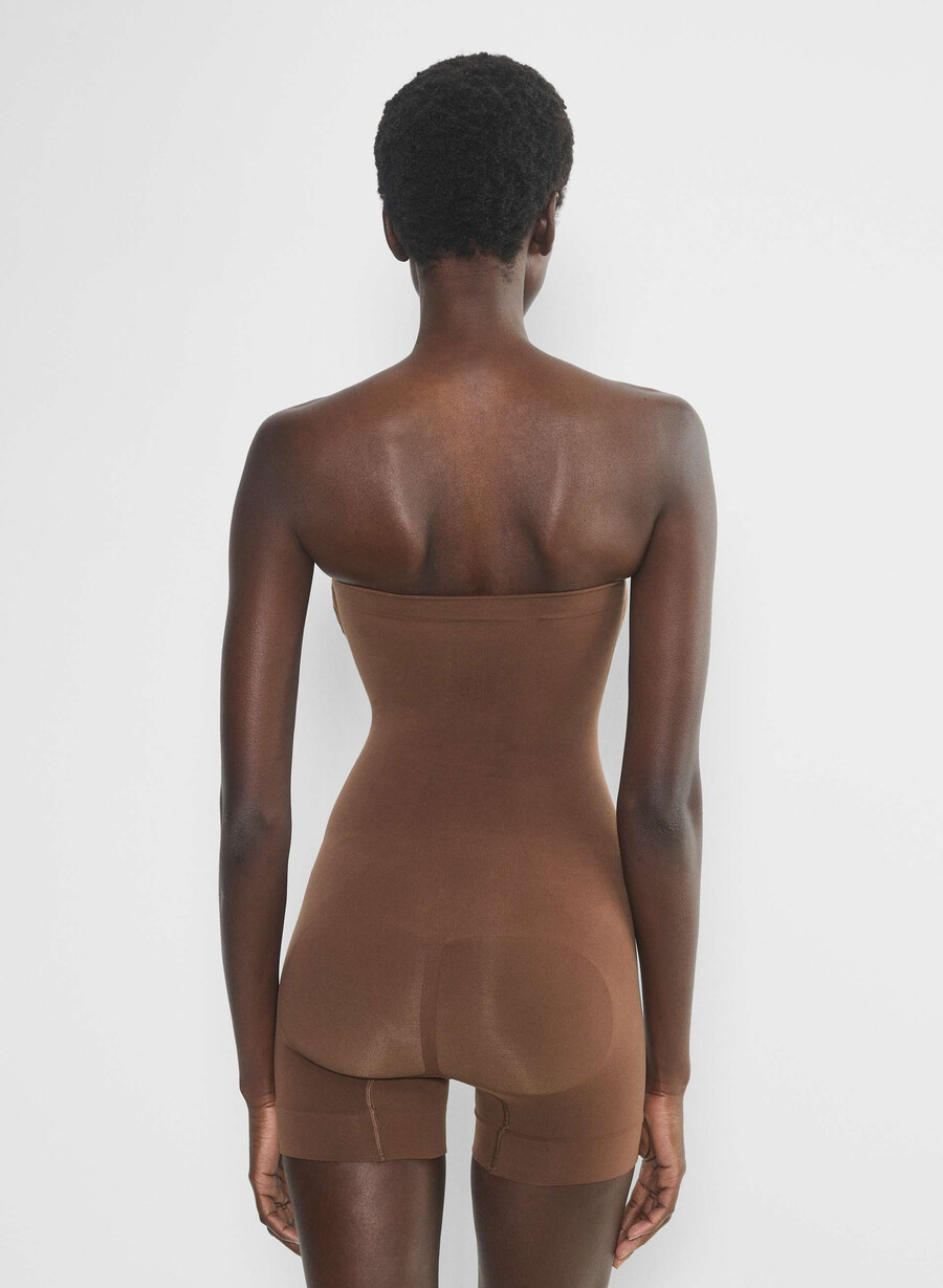 tuta senza spalline shapeenhance cocoa bean