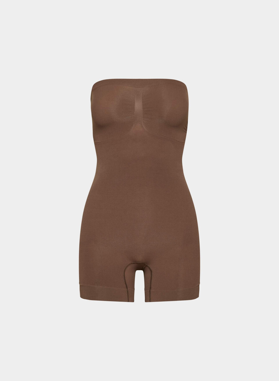 tuta senza spalline shapeenhance cocoa bean
