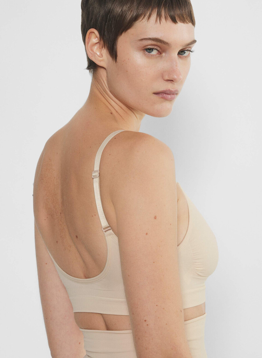 shapeenhance reggiseno a balconcino sabbia