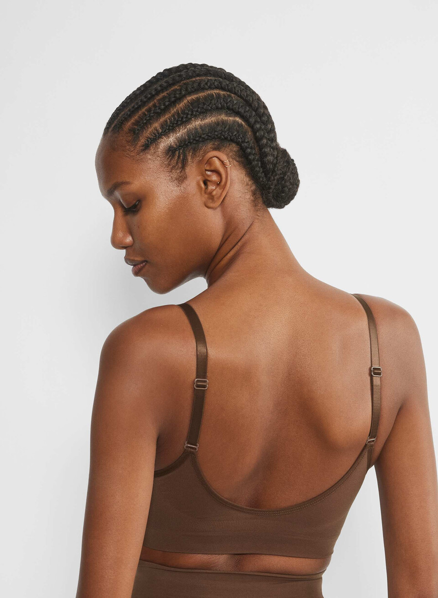 shapeenhance scoop bralette cocoa bean