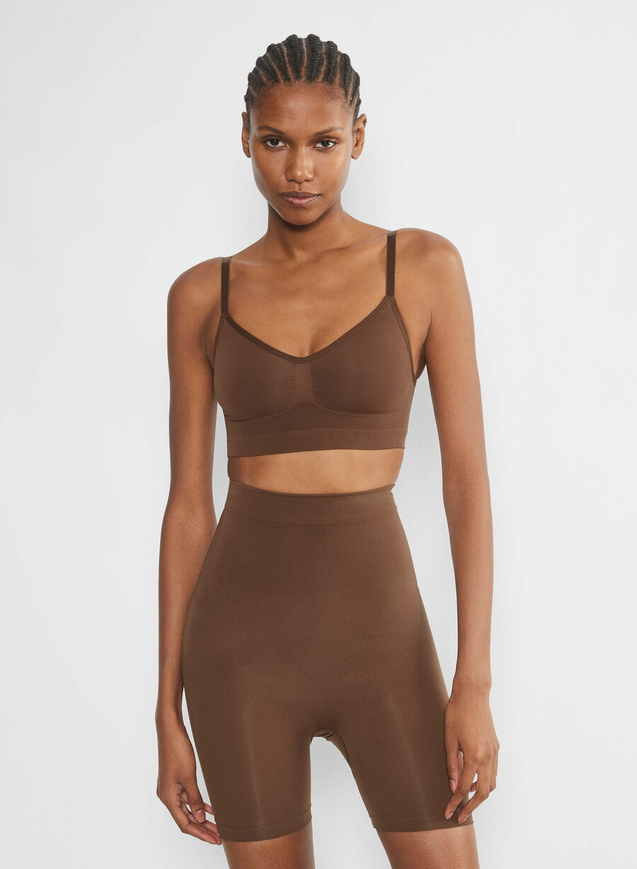 shapeenhance scoop bralette cocoa bean
