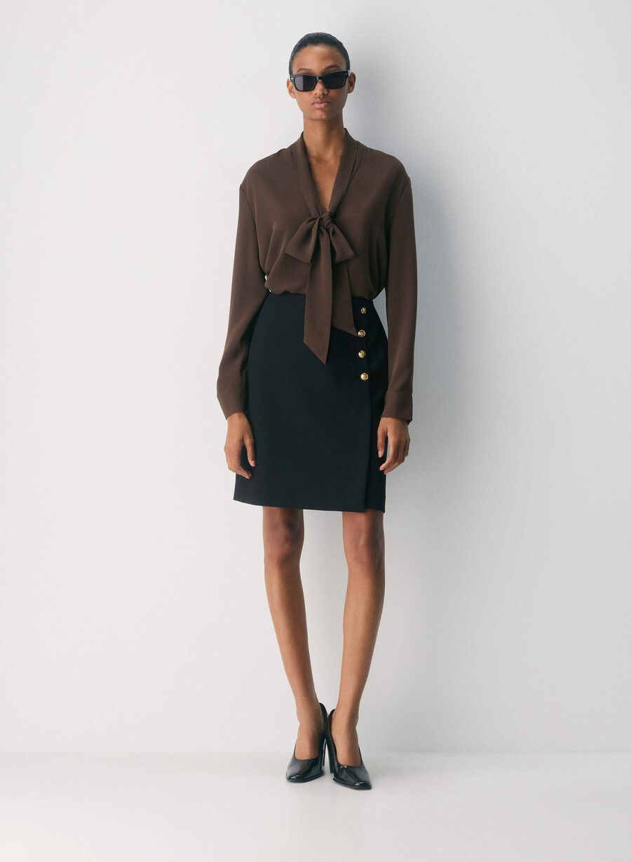 camicetta hestia marrone mocha ricco