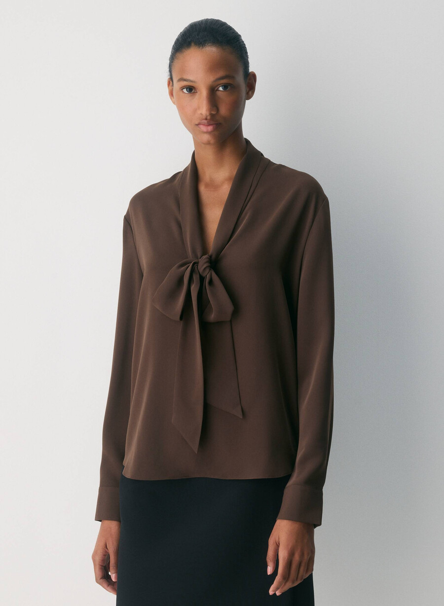 camicetta hestia marrone mocha ricco