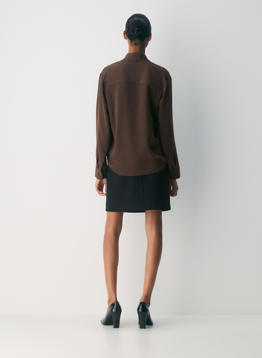 camicetta hestia marrone mocha ricco