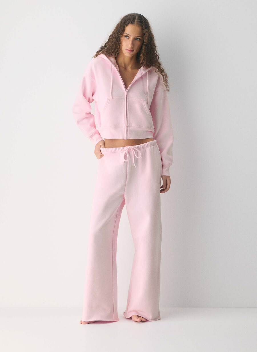 pantaloni della tuta cozy sweatfleece mega flutter villa pink