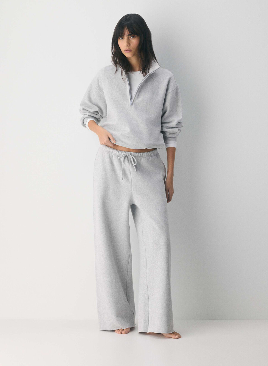 pantaloni da tuta cozy sweatfleece mega flutter heather chrome
