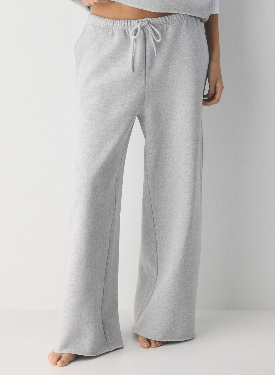 pantaloni da tuta cozy sweatfleece mega flutter heather chrome