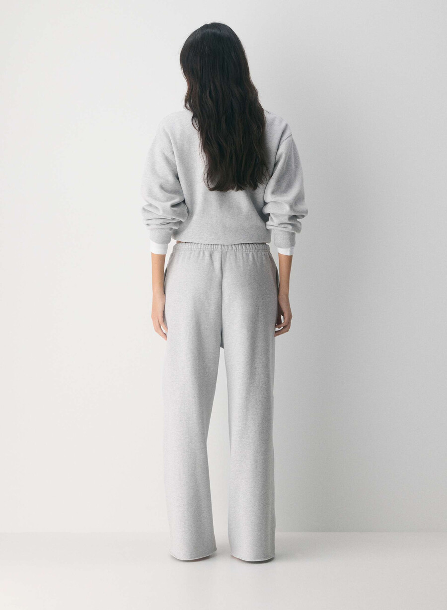 pantaloni da tuta cozy sweatfleece mega flutter heather chrome